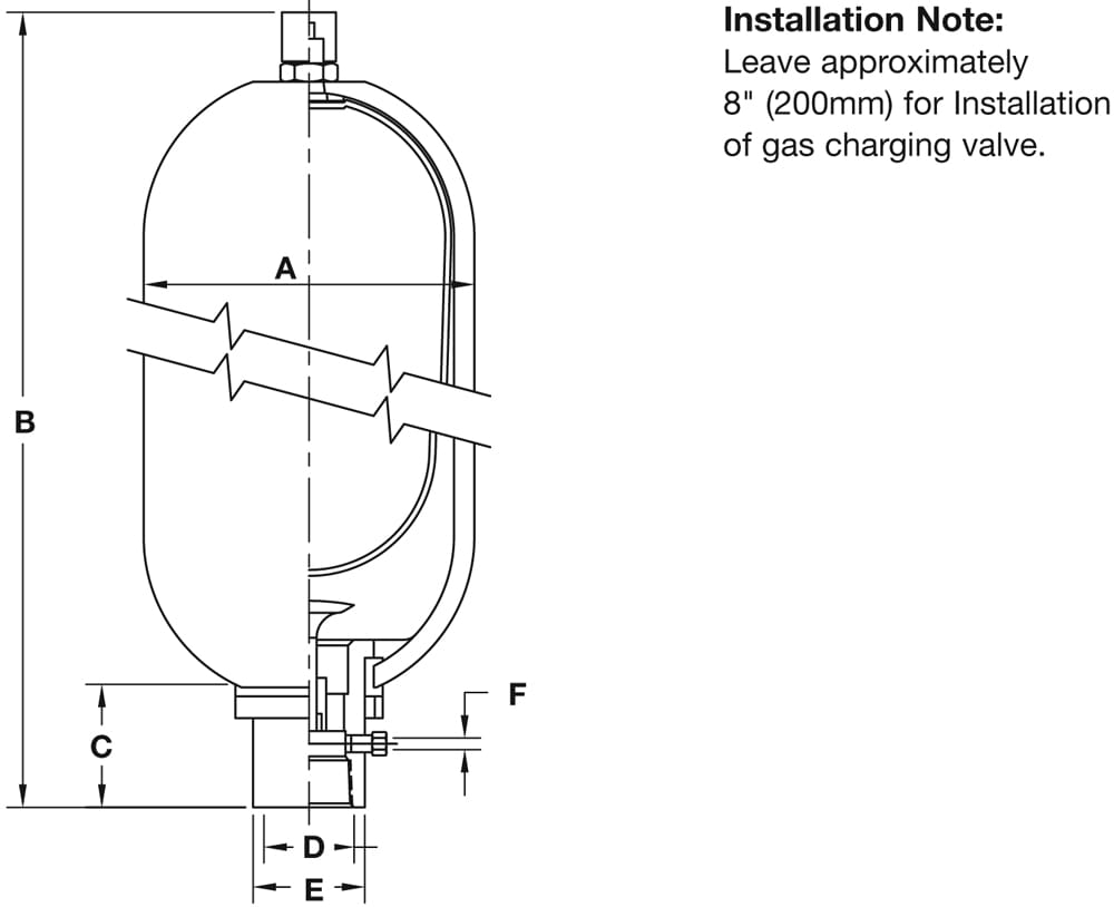 Stauff_Accumulator_3000 PSI_Bottom Repair_Dwg