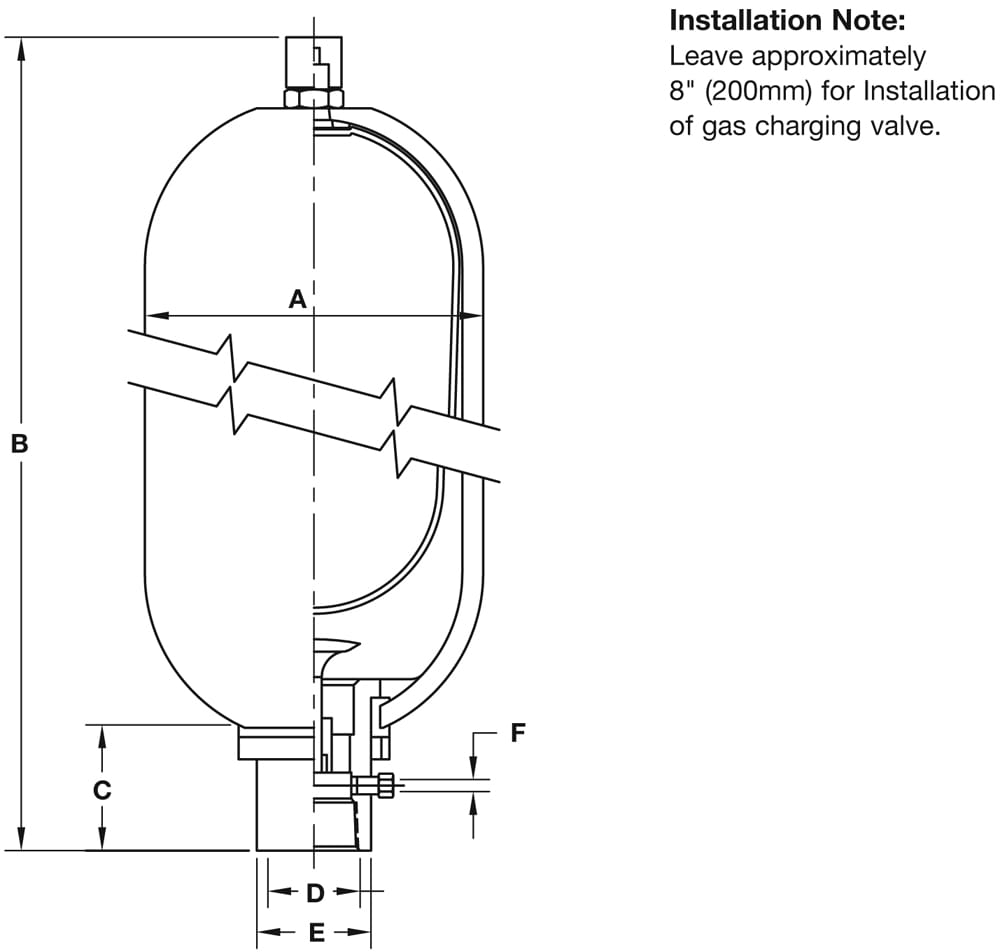 Stauff_Accumulator_5000 PSI_Bottom Repair_Dwg